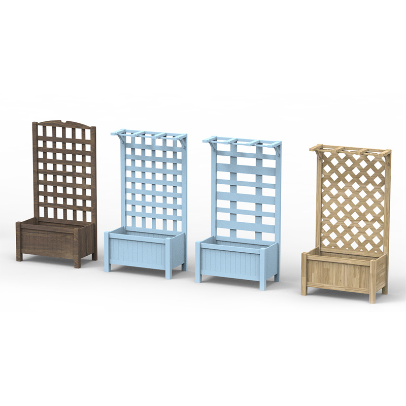 23.5インチ x 11.5インチ x 49.25インチ 上げられたガーデンベッド トレリスボードバック & 強力な木製デザイン & 素材