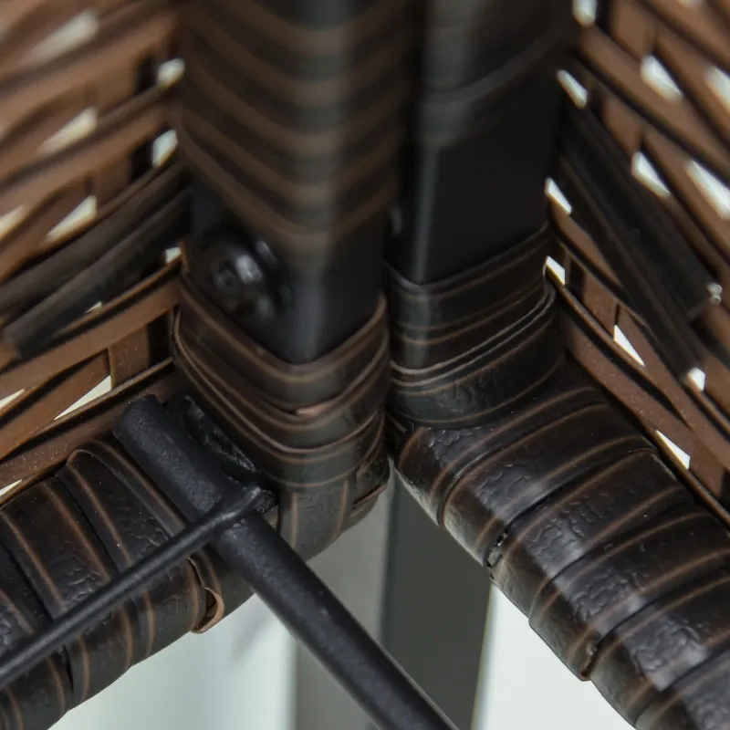 屋内/屋外用ラタンフラワープランターボックス 下に工具収納ラックと頑丈な高さ28インチの作業エリア付き