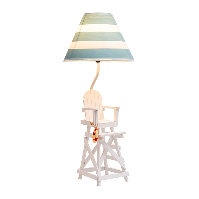 Coastal Style テーブルランプ アンティークアイスブルー