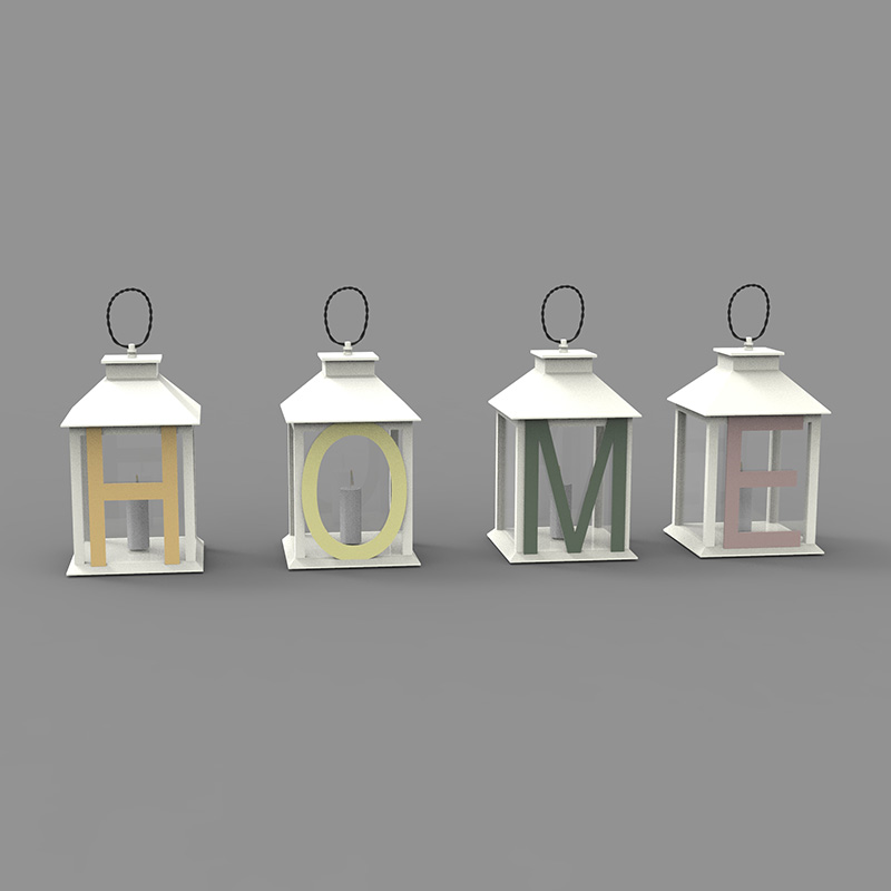 電池式キャンドル付きメタルランタン - トラディショナルブラック、17インチランタン