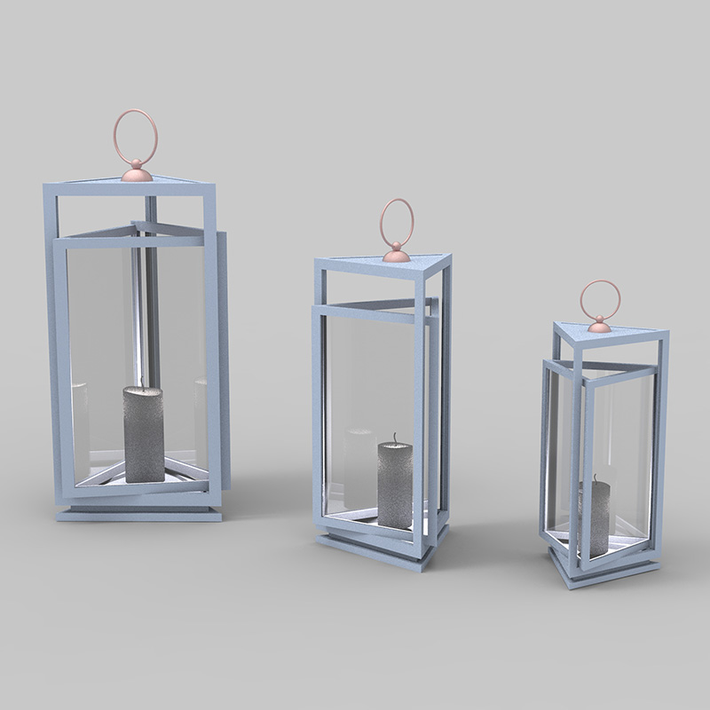 電池式キャンドル付きメタルランタン - トラディショナルブラック、17インチランタン