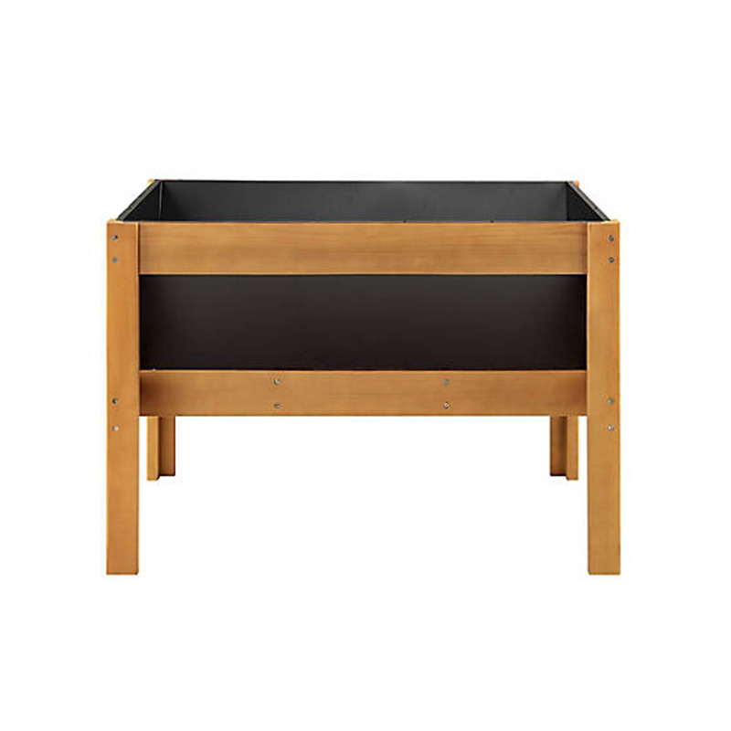 47インチ x 23インチ x 35インチ 木製の上げられたガーデンプランターベッド、植栽、収納棚、多用途に使える広々としたエリア。