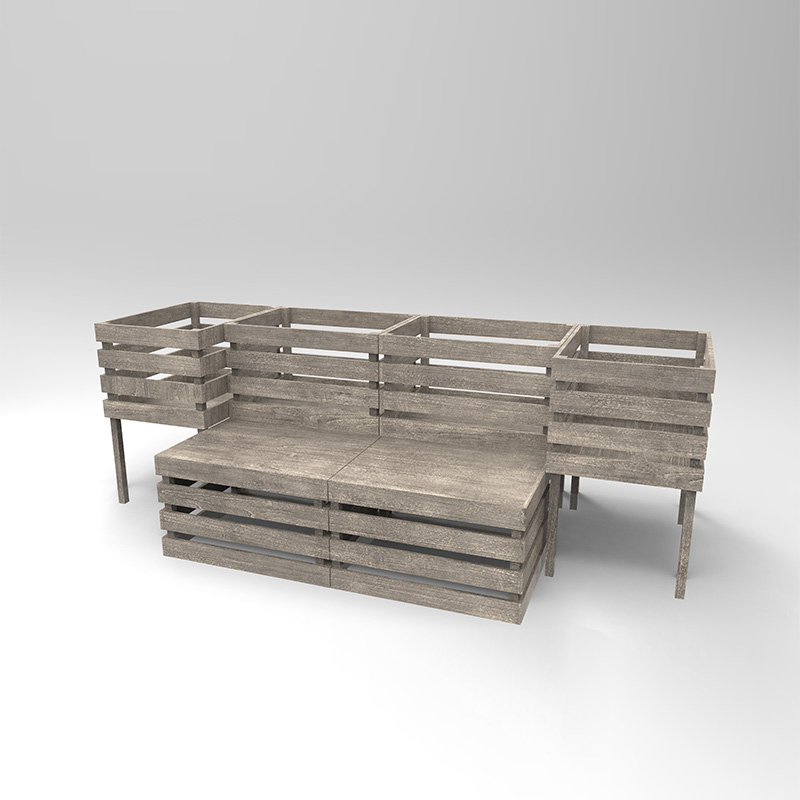 野菜、ハーブ、花用の3段上げガーデンベッド自立型プランターボックス