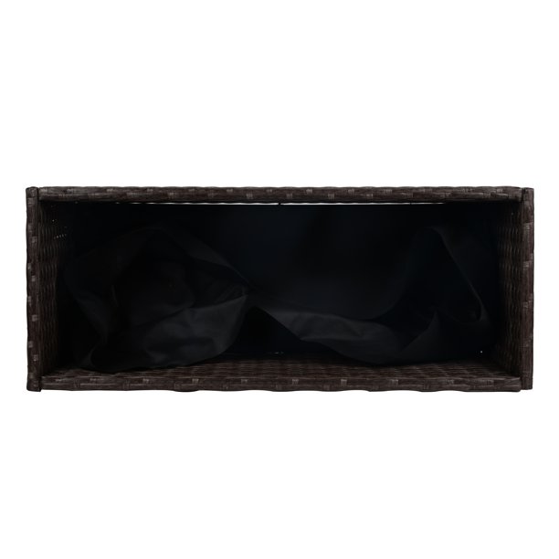 屋内/屋外用ラタンフラワープランターボックス 下に工具収納ラックと頑丈な高さ28インチの作業エリア付き