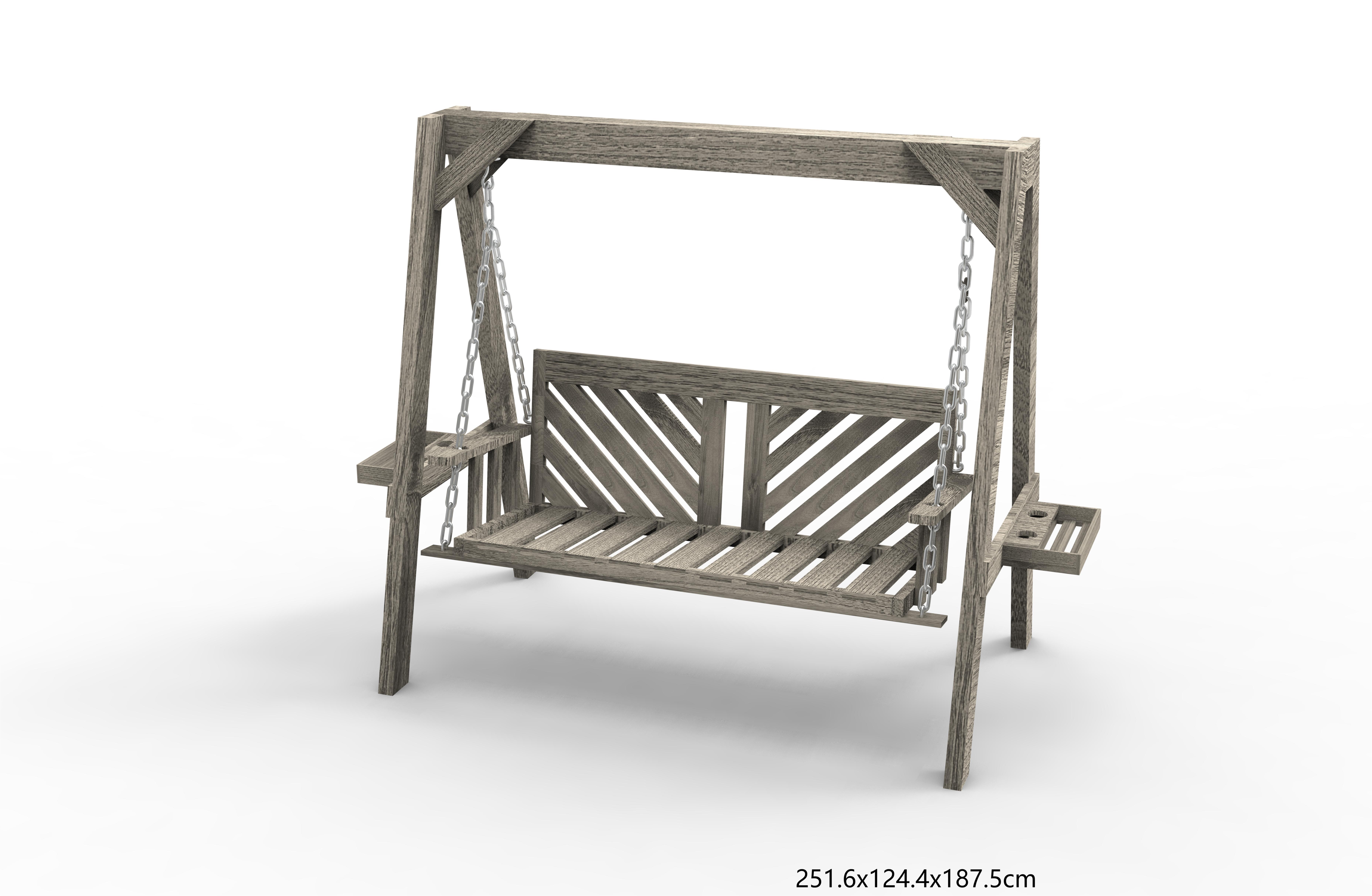 2 人用屋外スイング ポーチ スイング、木製スタンド、強力な A フレーム デザイン、調節可能な水戦キャノピー、素朴なスタイルのスイング