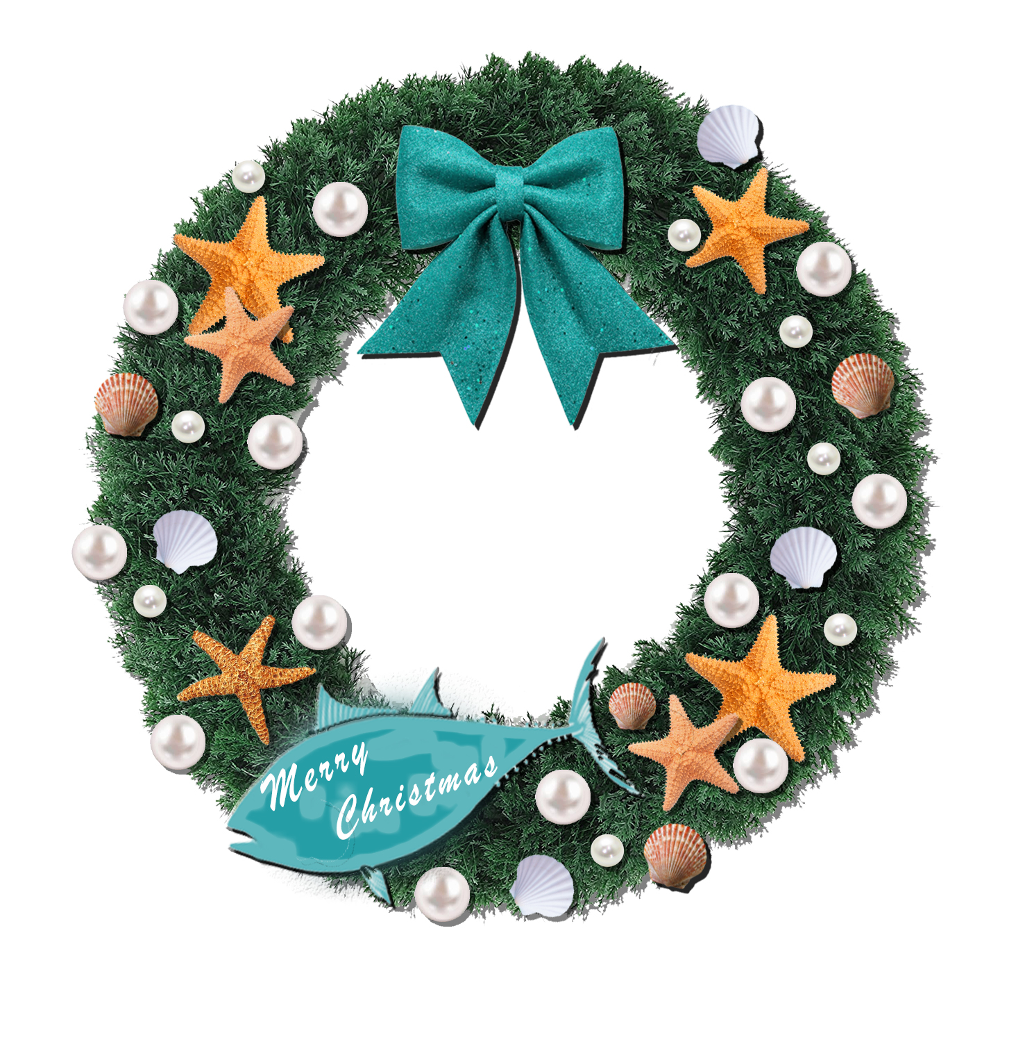 Lixincrafts 海辺の聖域の装飾、海のスタイルの装飾、シェル リース