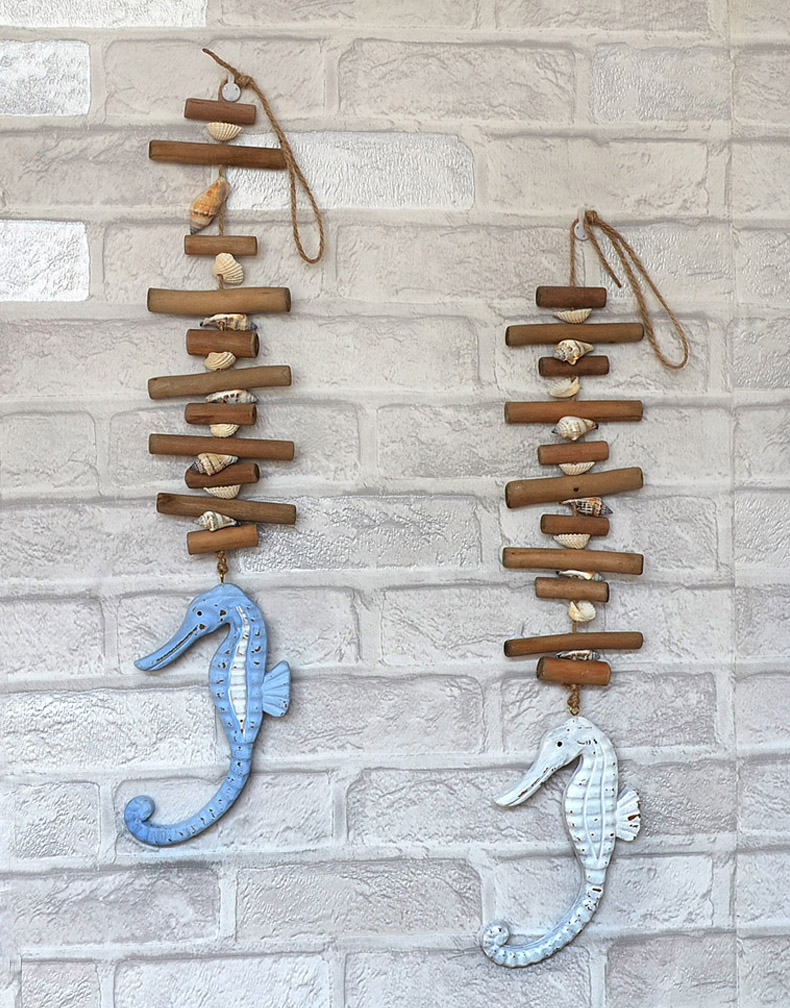 Lixincrafts 海辺の聖域の装飾、海のスタイルの装飾、船の車輪 - 魚の装飾