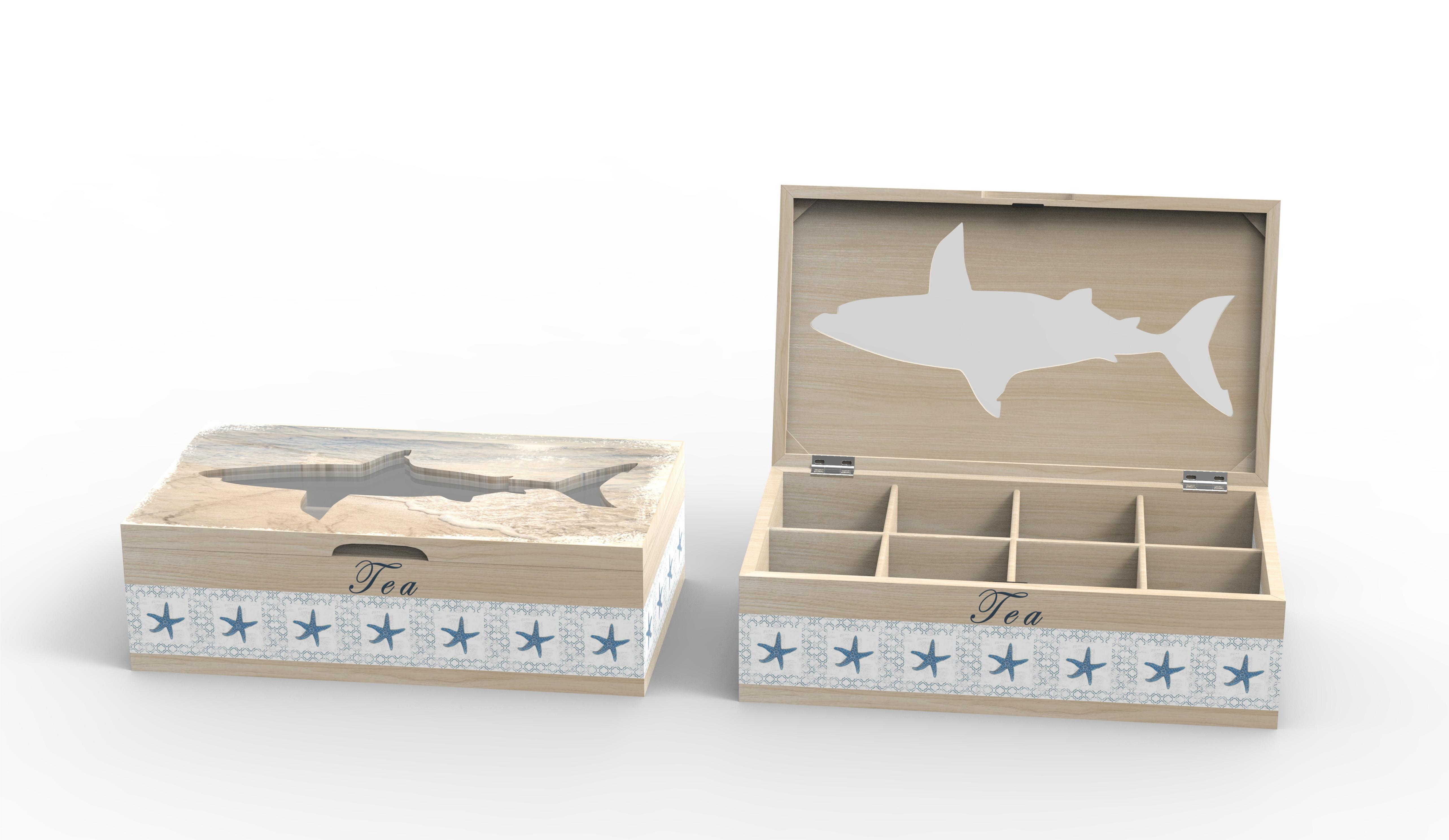 Lixincrafts 海辺の聖域の装飾、海のスタイルの装飾、ティーボックス