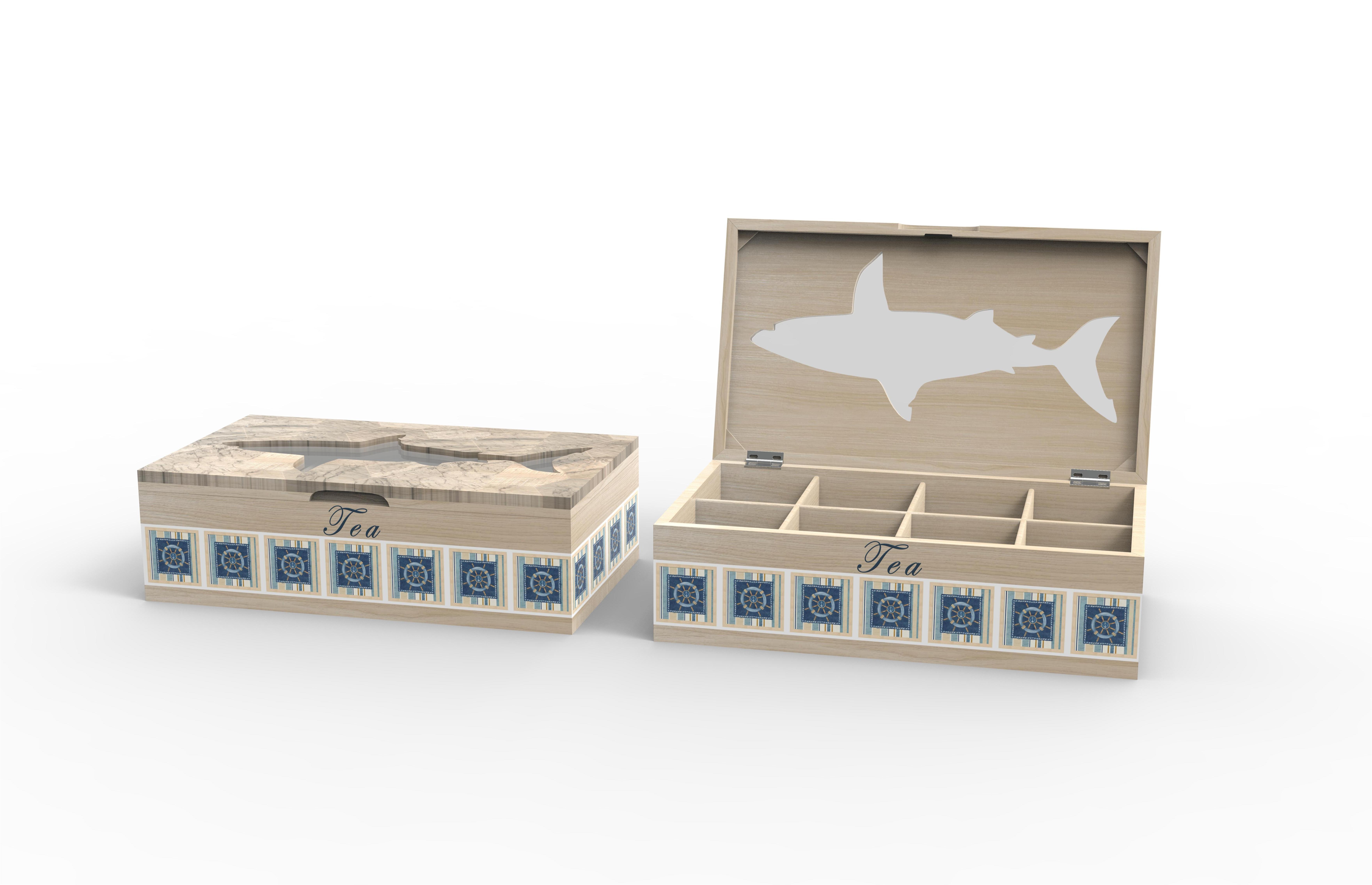 Lixincrafts 海辺の聖域の装飾、海のスタイルの装飾、ティーボックス